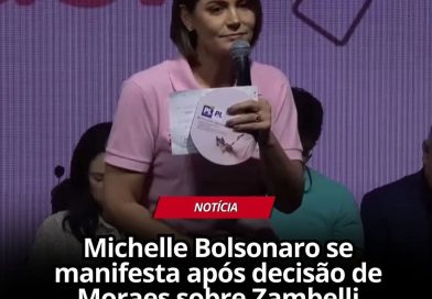 Michelle Bolsonaro usou as redes sociais para criticar a decisão de Alexandre de Moraes
